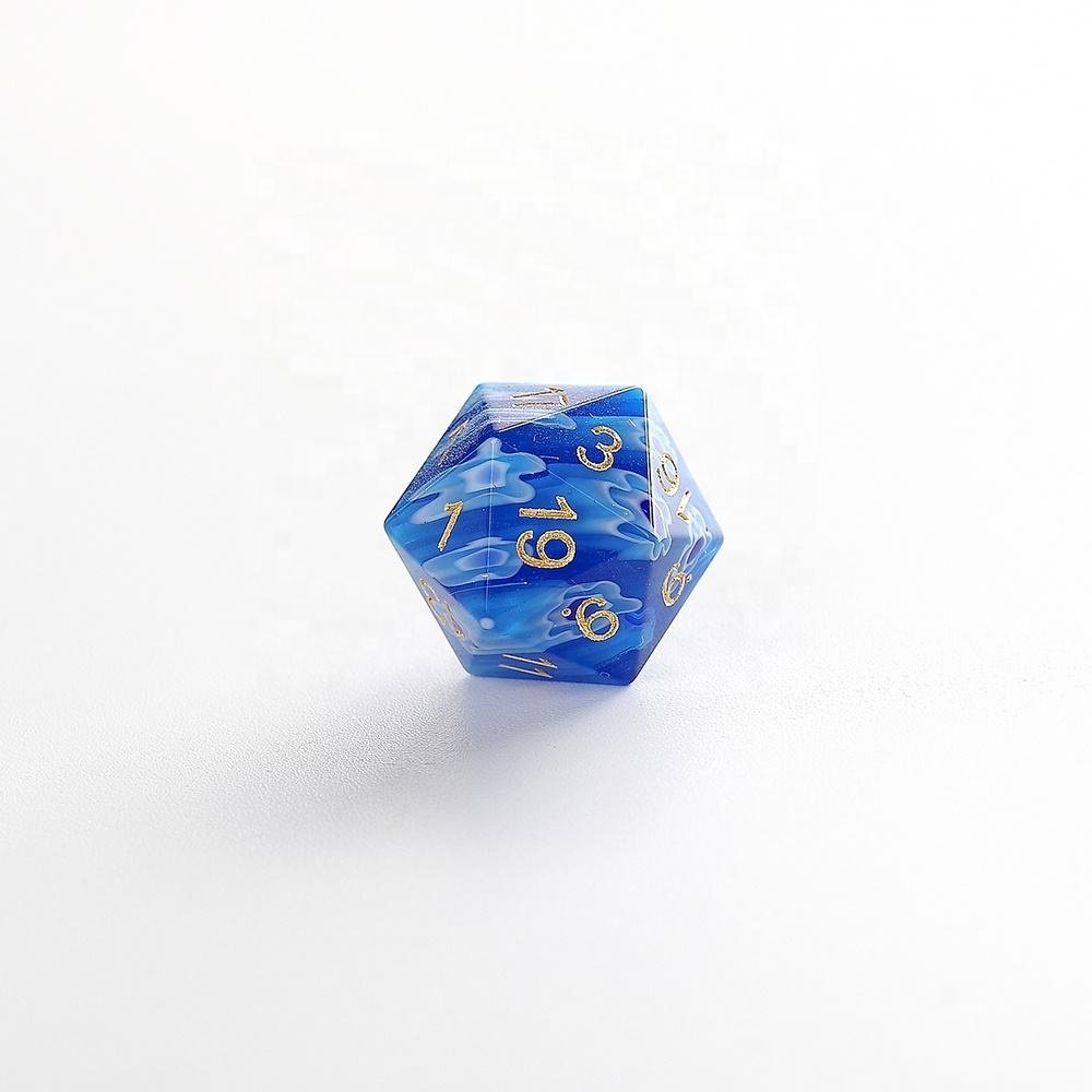 Factory Direct Sale DND Glass Gem Dice set With Flowers Pattern For Dungeons and Dragons