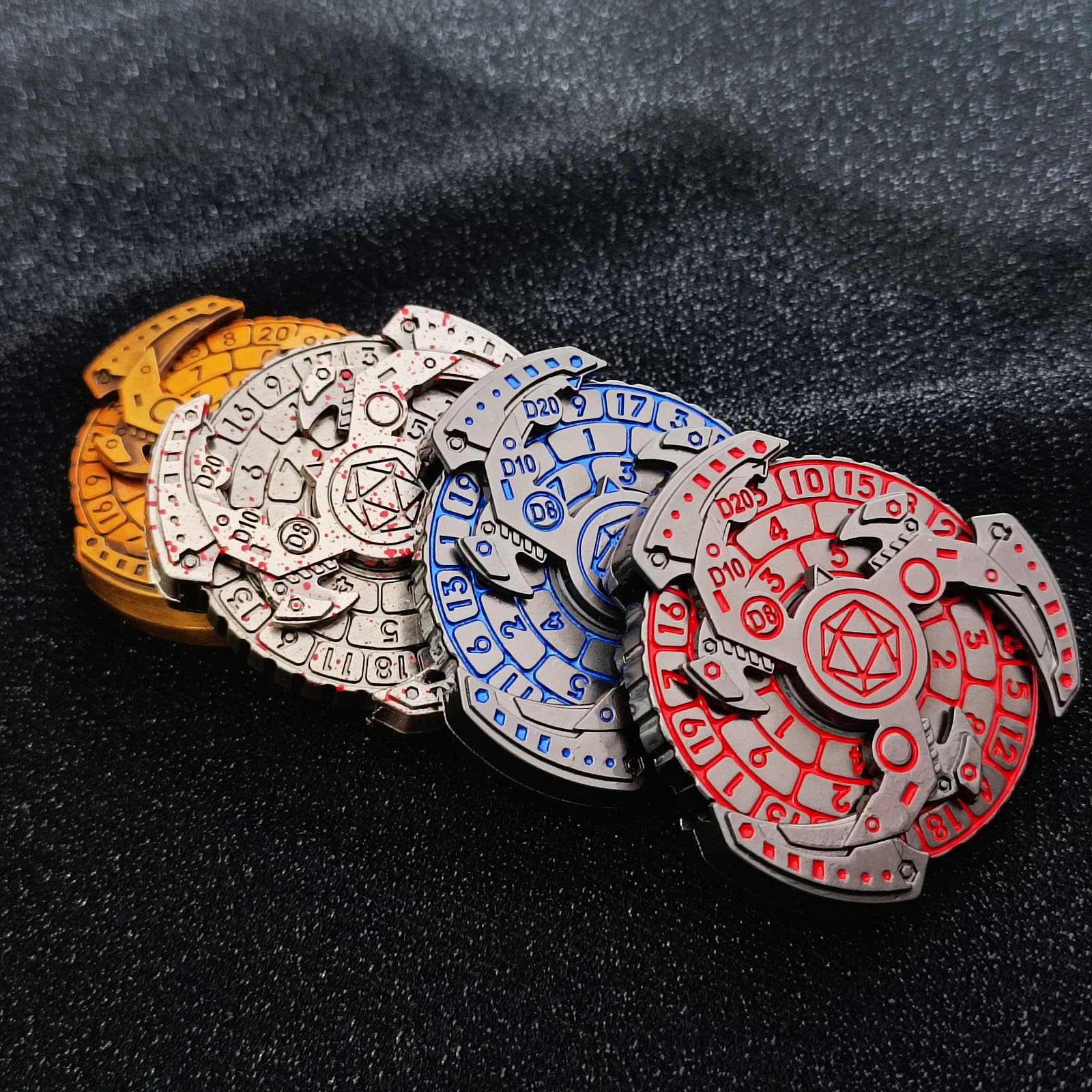 Promotional 60mm Rotating Dice Shape Mechanical Rotating Tabletop Game Team Teaching Metal Holiday Gift Rotating Dice