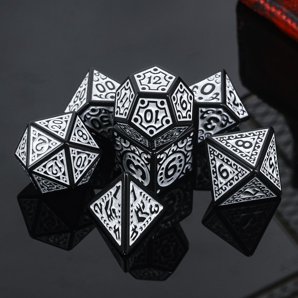 Opaque casino gaming side DND acrylic polyhedral dice set handcrafted dice for dungeons and dragon