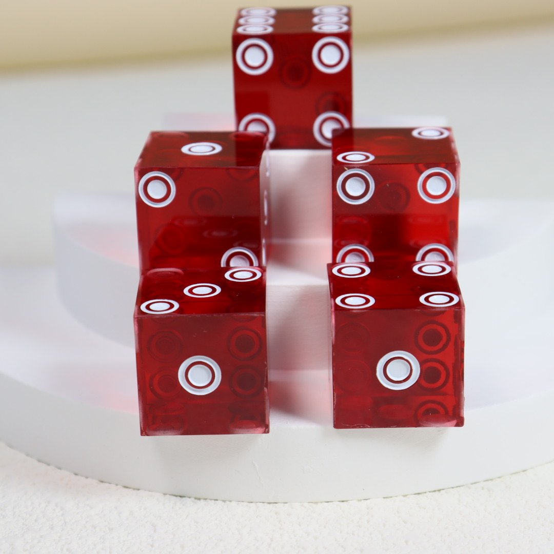 Manufacturer Casino Dice 19mm Casino Resin Style Craps Dice Grade Precision Serialized with Razor Edges and Corners