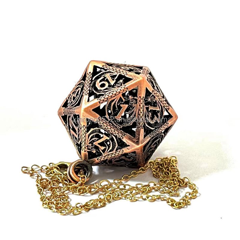 Customized metal dice d20 D6 dnd rpg board game dice set D20 Flying Dragon Dice