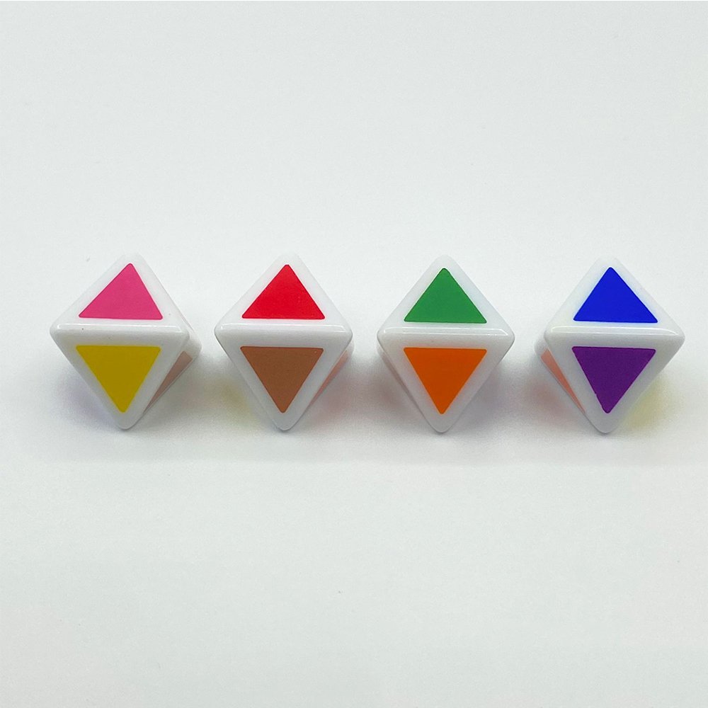 D8 14mm Logo Custom Dice Printing Children'S Color Identification Dice Set 8-Sided Teaching Party Game Dice