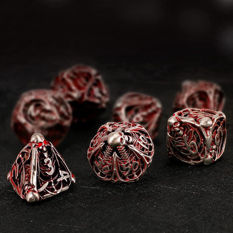 Mini Planet Metal DND Dice Set for Dungeons and Dragons Tavern Play d&d Metal Custom polyhedral RPG Christmas&Halloween Gift set