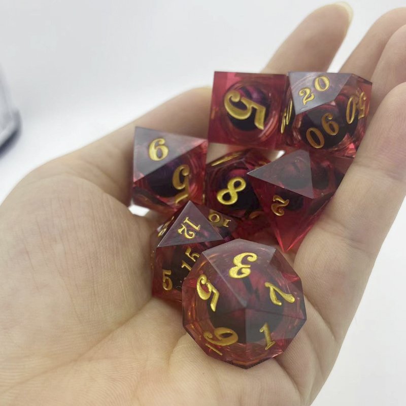 Polyhedral resin D20 DND Dice Set 16mm Sharp edge Christmas Liquid Core Eyeball Longan Planet dice can be customized