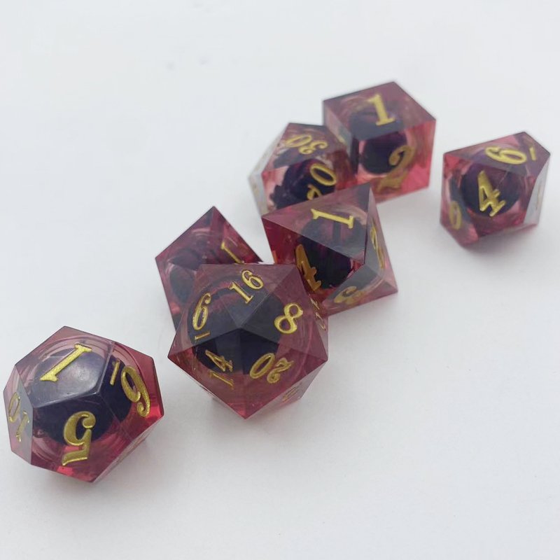Polyhedral resin D20 DND Dice Set 16mm Sharp edge Christmas Liquid Core Eyeball Longan Planet dice can be customized