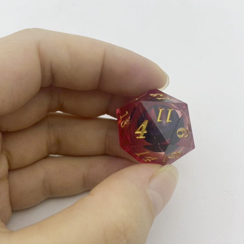 Polyhedral resin D20 DND Dice Set 16mm Sharp edge Christmas Liquid Core Eyeball Longan Planet dice can be customized