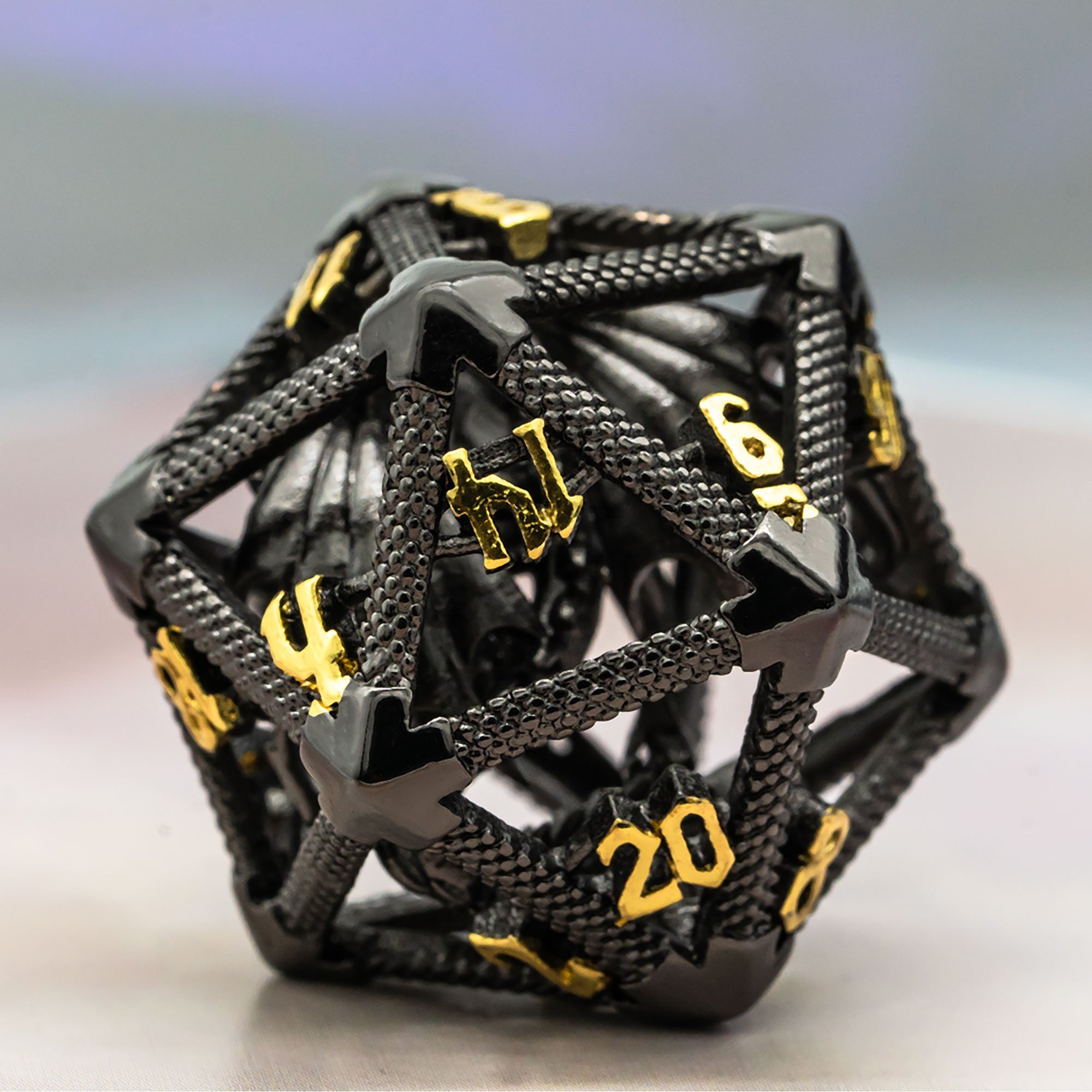 Udixi Polyhedral Hollow Dragons Metal D20 d&d 20 sided sides RPG Dungeons and Dragons D20 Dice