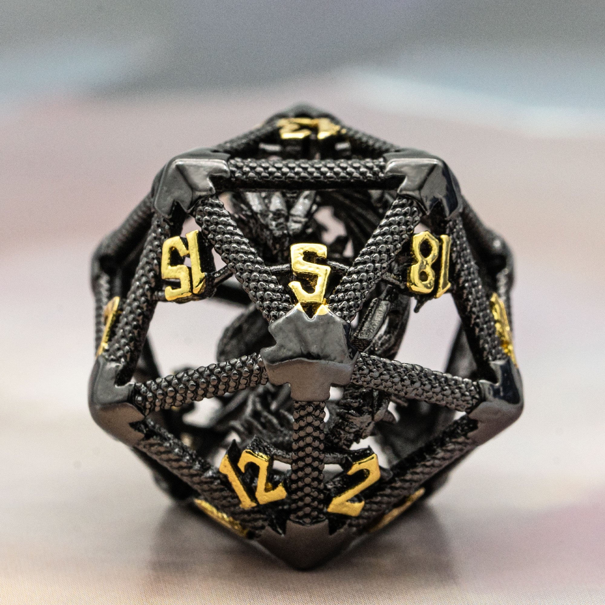 Udixi Polyhedral Hollow Dragons Metal D20 d&d 20 sided sides RPG Dungeons and Dragons D20 Dice