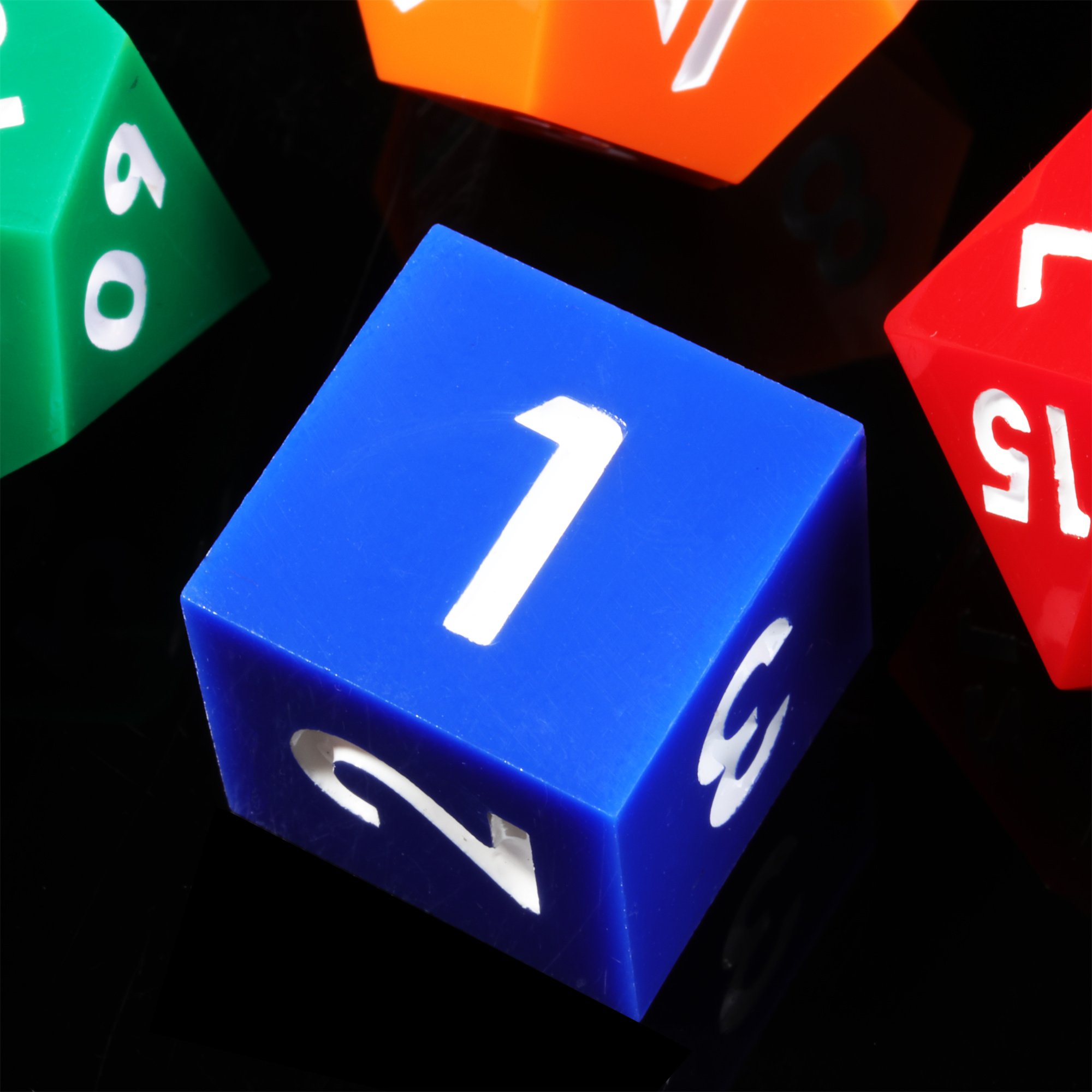 MINI PLANET Seven Color DND Dice Set Polyhedral Resin Dice with Sharp Edges TRPG Dungeons&Dragons Game Wholesale Custom DND Dice