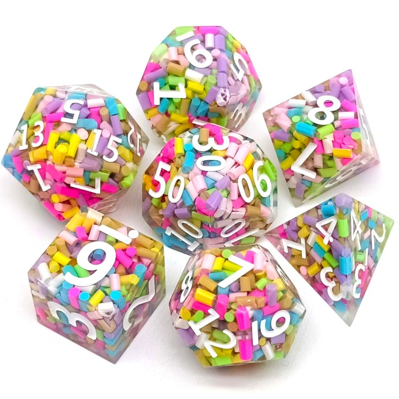 Resin Pointy Dice DND set Sharp edge RPG Dungeons & Dragons board game Dice