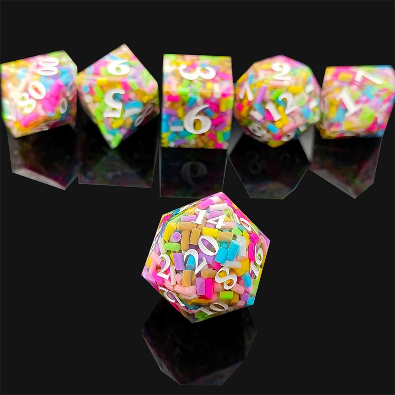 Resin Pointy Dice DND set Sharp edge RPG Dungeons & Dragons board game Dice
