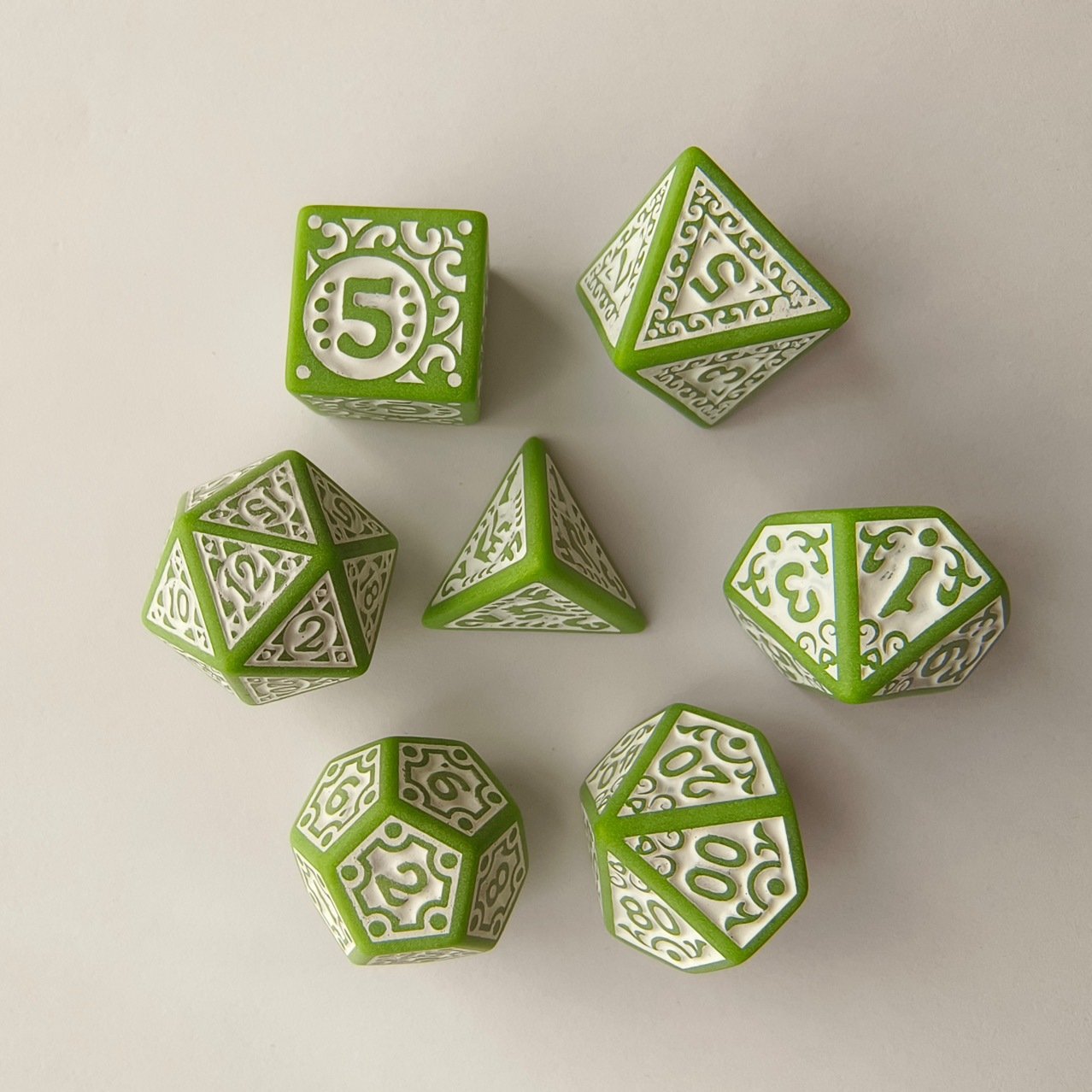 Retro Numbers DND Dice Sets 7pcs/Set Polyhedral Custom Game RPG DND Dice Set Acrylic Custom Dice