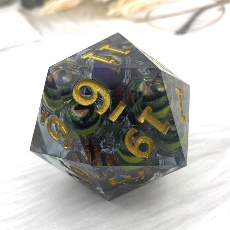55mm Resin Multiple Longans Can Be Shaken Quicksand Dice D20 Dungeons And Dragons Trpg Board Game Large Single