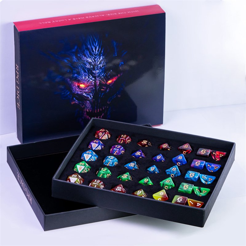 Udixi dnd Demon Gift Box with 5 Sets of Random Acrylic Polyhedral Dice