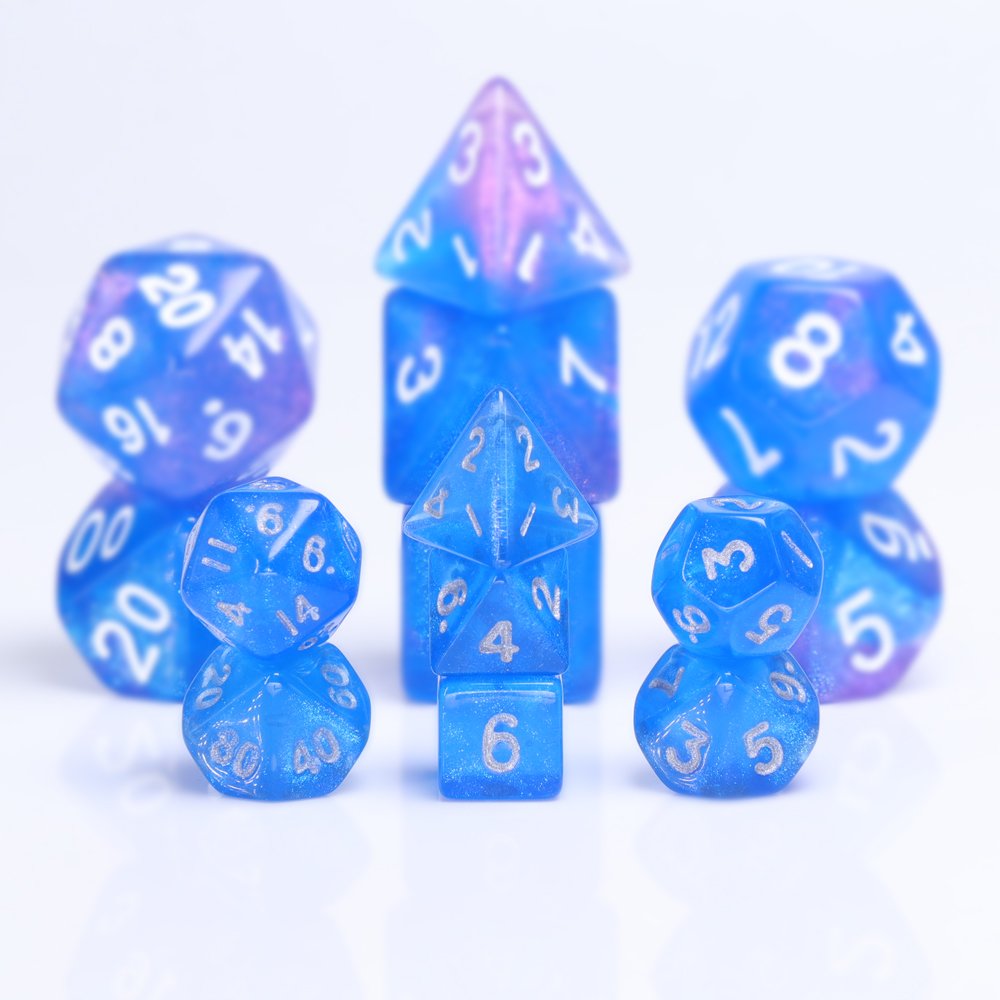 custom dice dropshipping dice 7 piece mini rpg dice set for entertainment game