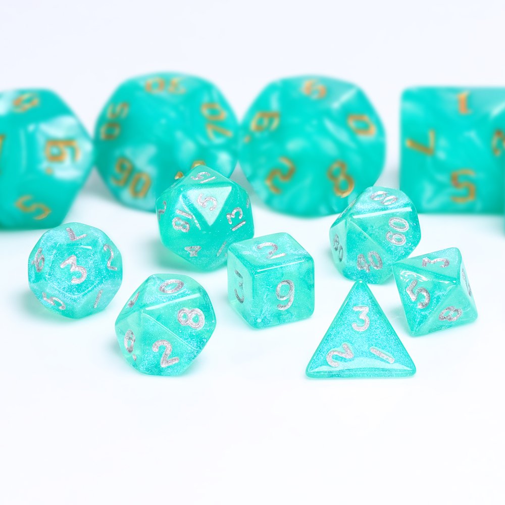 custom dice dropshipping dice 7 piece mini rpg dice set for entertainment game