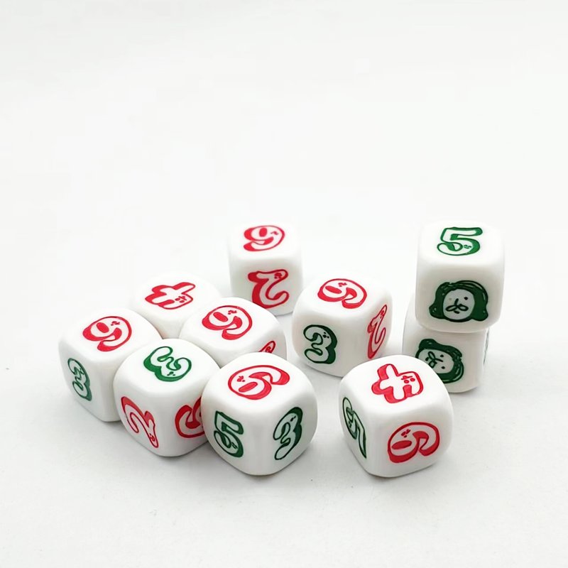 white custom printed engrave personalized logo dice round edge acrylic resin plastic retail casino adult games dice set