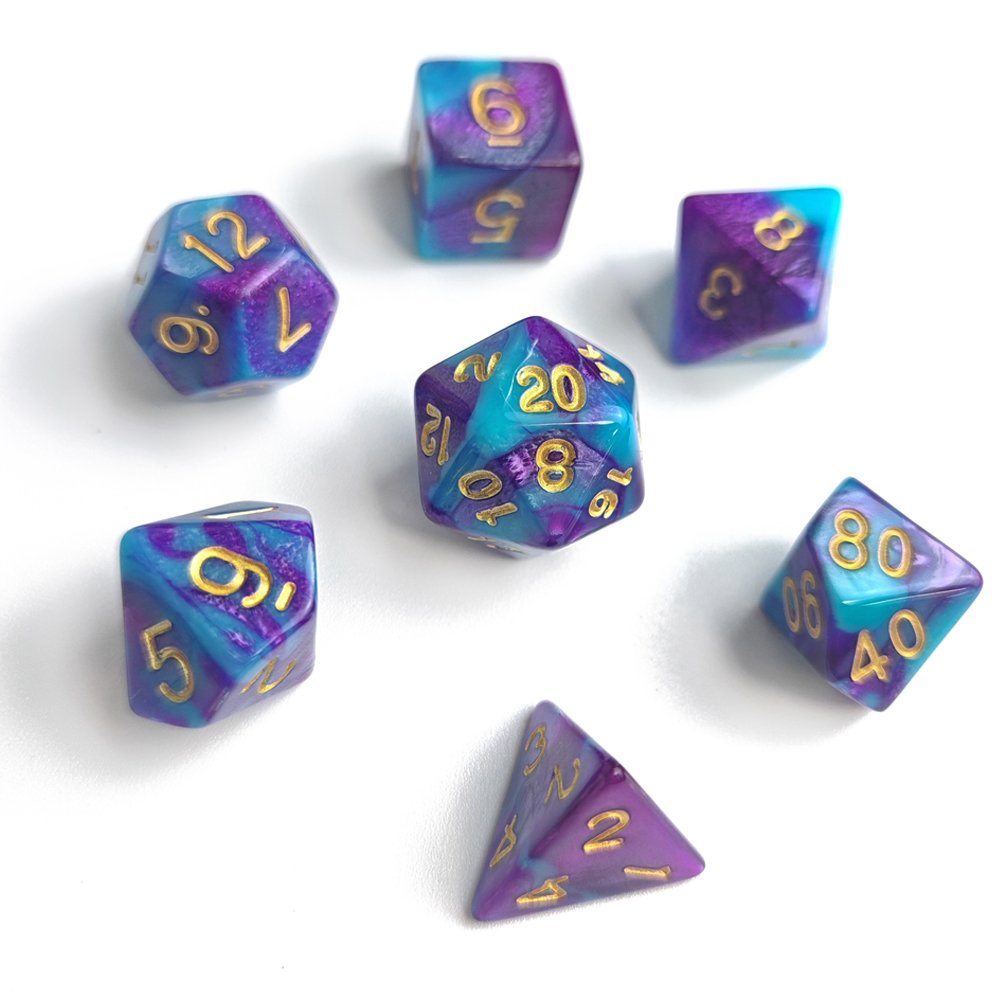 Polyhedral Game Dice with Dual color effect for MTG RPG D&D Board Game
