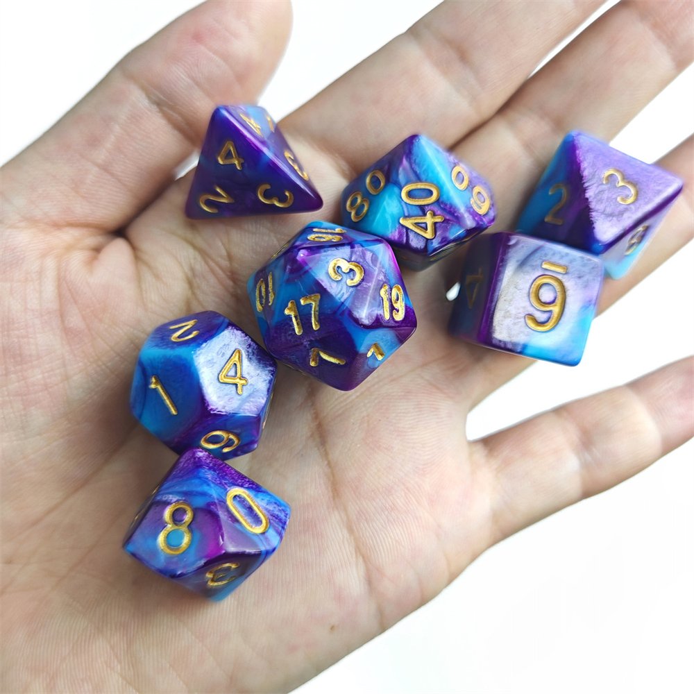 Polyhedral Game Dice with Dual color effect for MTG RPG D&D Board Game