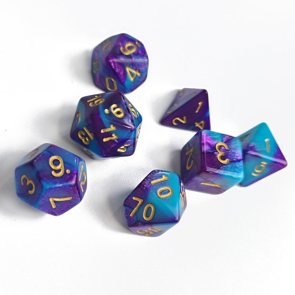 Polyhedral Game Dice with Dual color effect for MTG RPG D&D Board Game