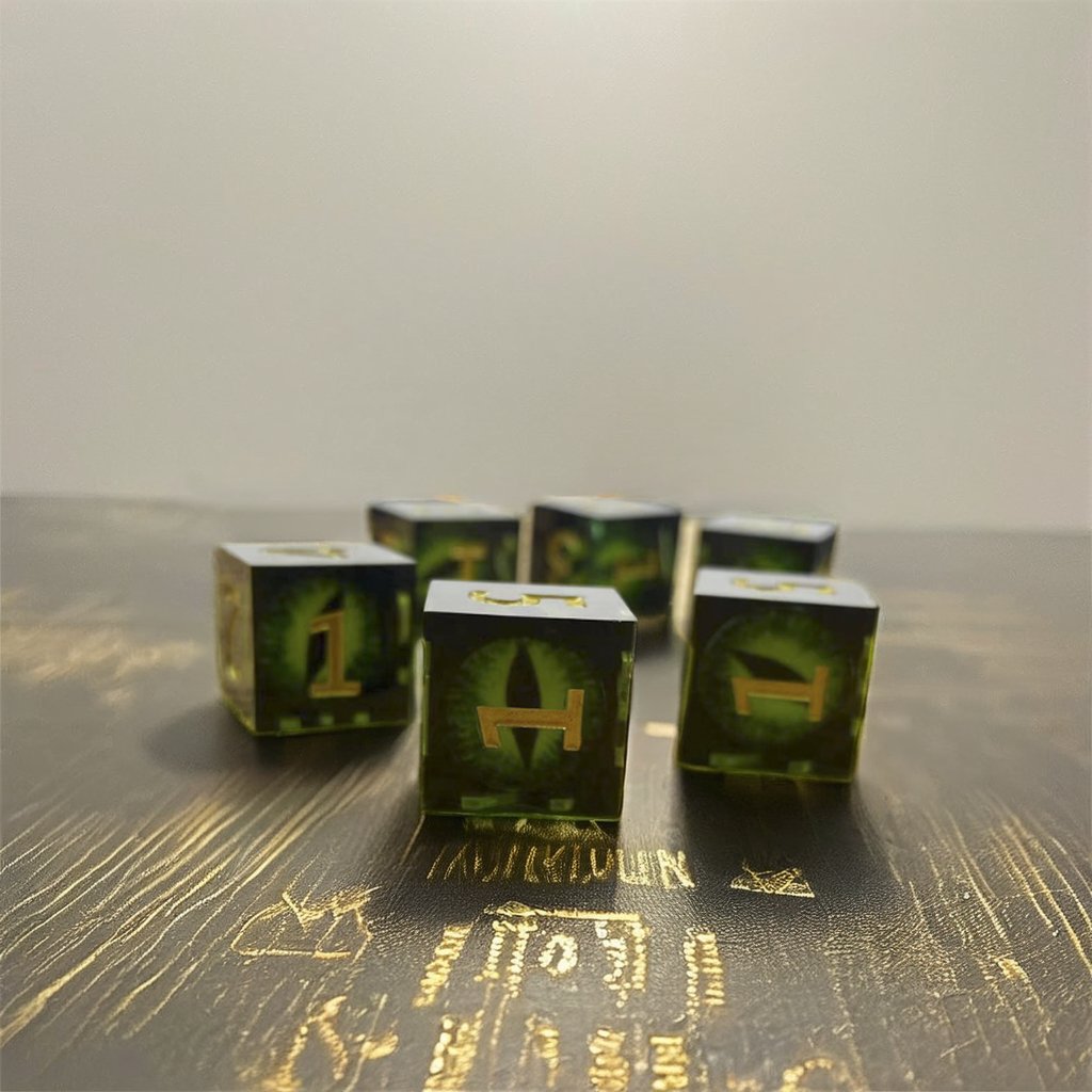 Handmade 16mm Resin D6 Dice Set Custom Polyhedral 6 Piece Resin Cube Shape DND Board Game Dungeons Dragons Sharp Edge Corners