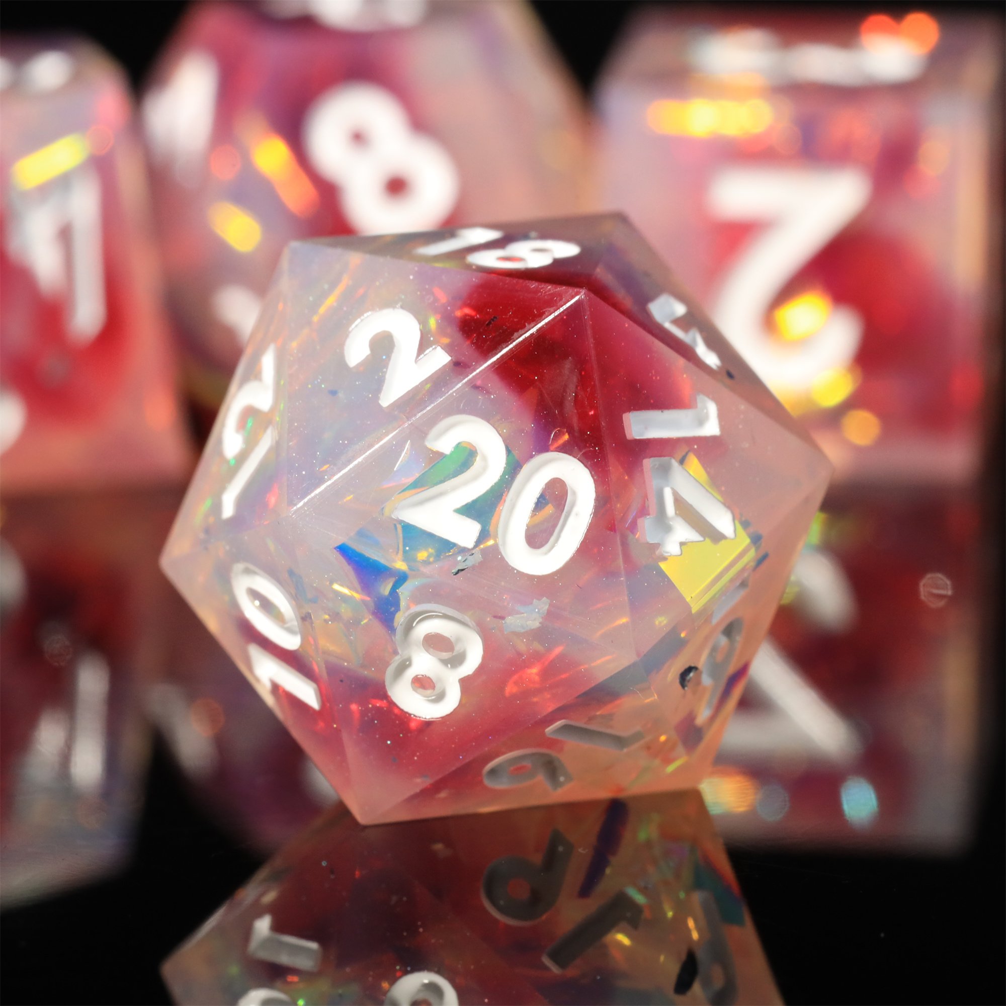 MINI PLANET Colored DND Dice Set Wholesale Custom Resin Dice TRPG Dungeons&Dragons Board Games Handmade Polyhedral Dice Set Game