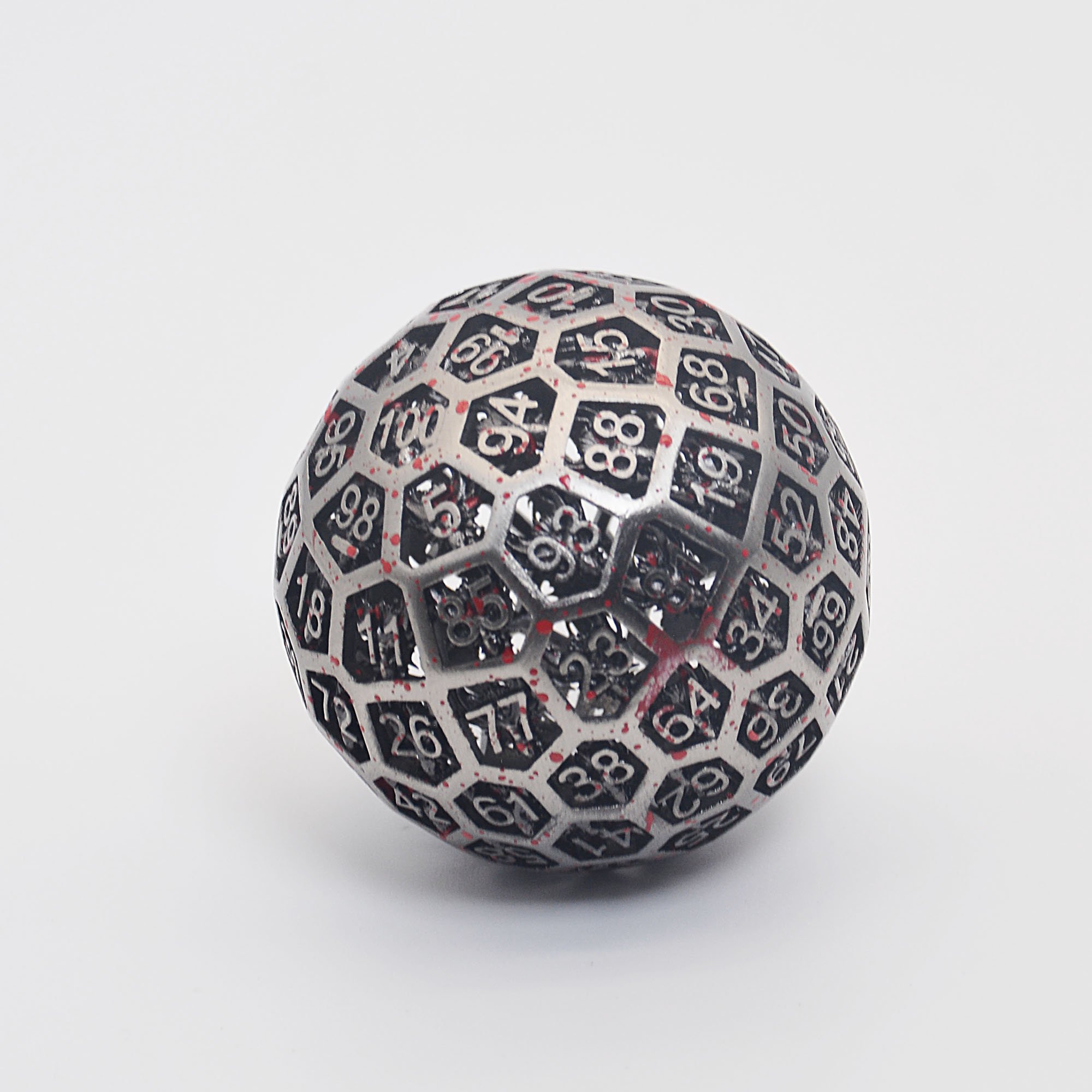 Custom Plated Ancient Metal D100 100 sides Spherical Dice dungeons and dragons Metal D100 Dice