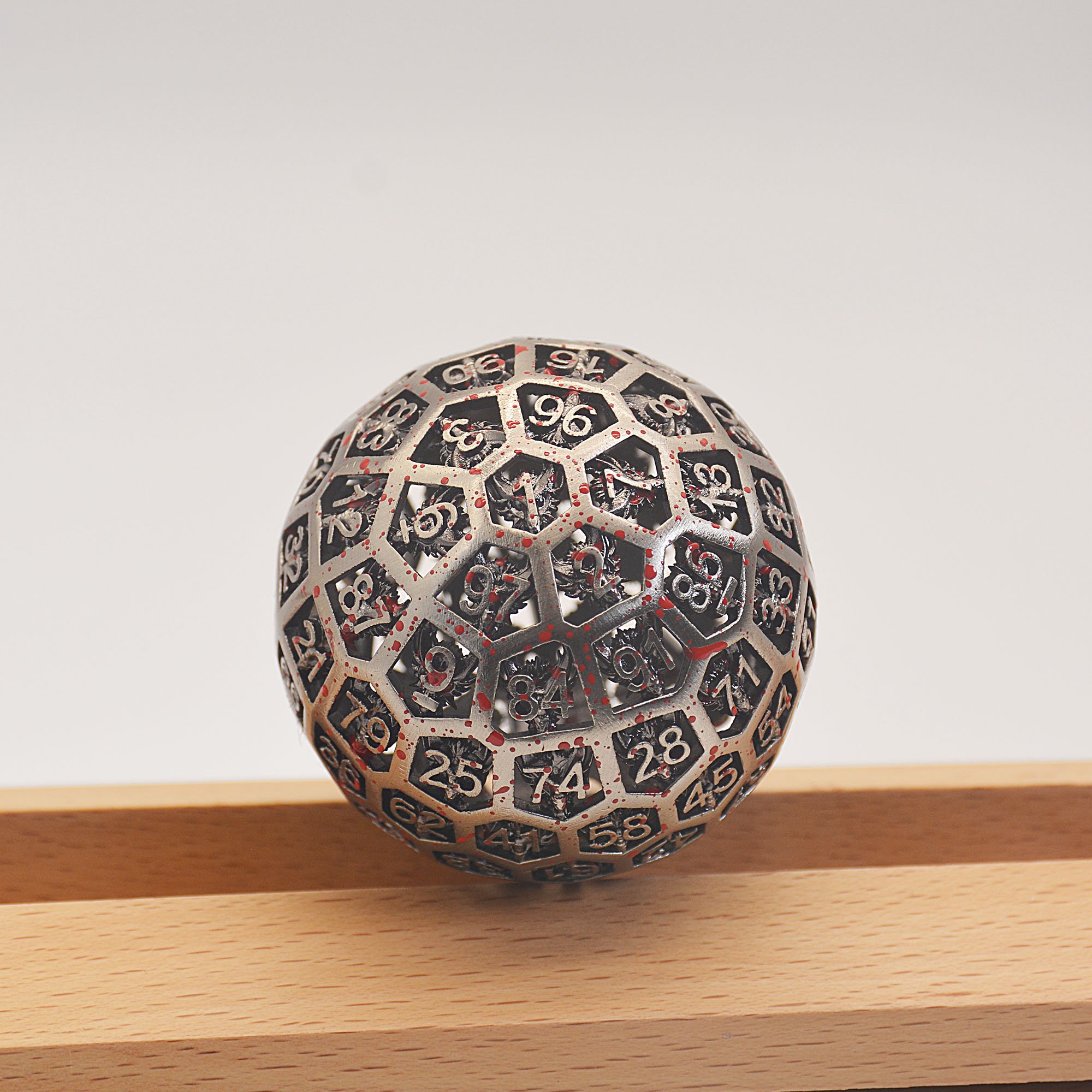 Custom Plated Ancient Metal D100 100 sides Spherical Dice dungeons and dragons Metal D100 Dice