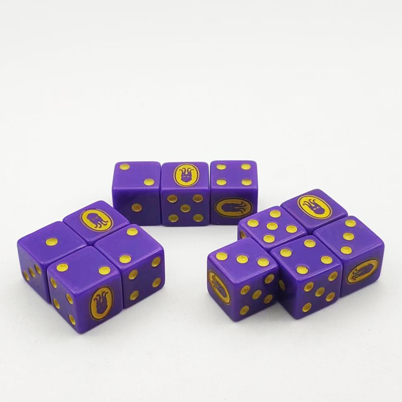 custom personalized logo marbled engrave printed dice d6 polyhedral acrylic resin 16mm casino adult games dice set