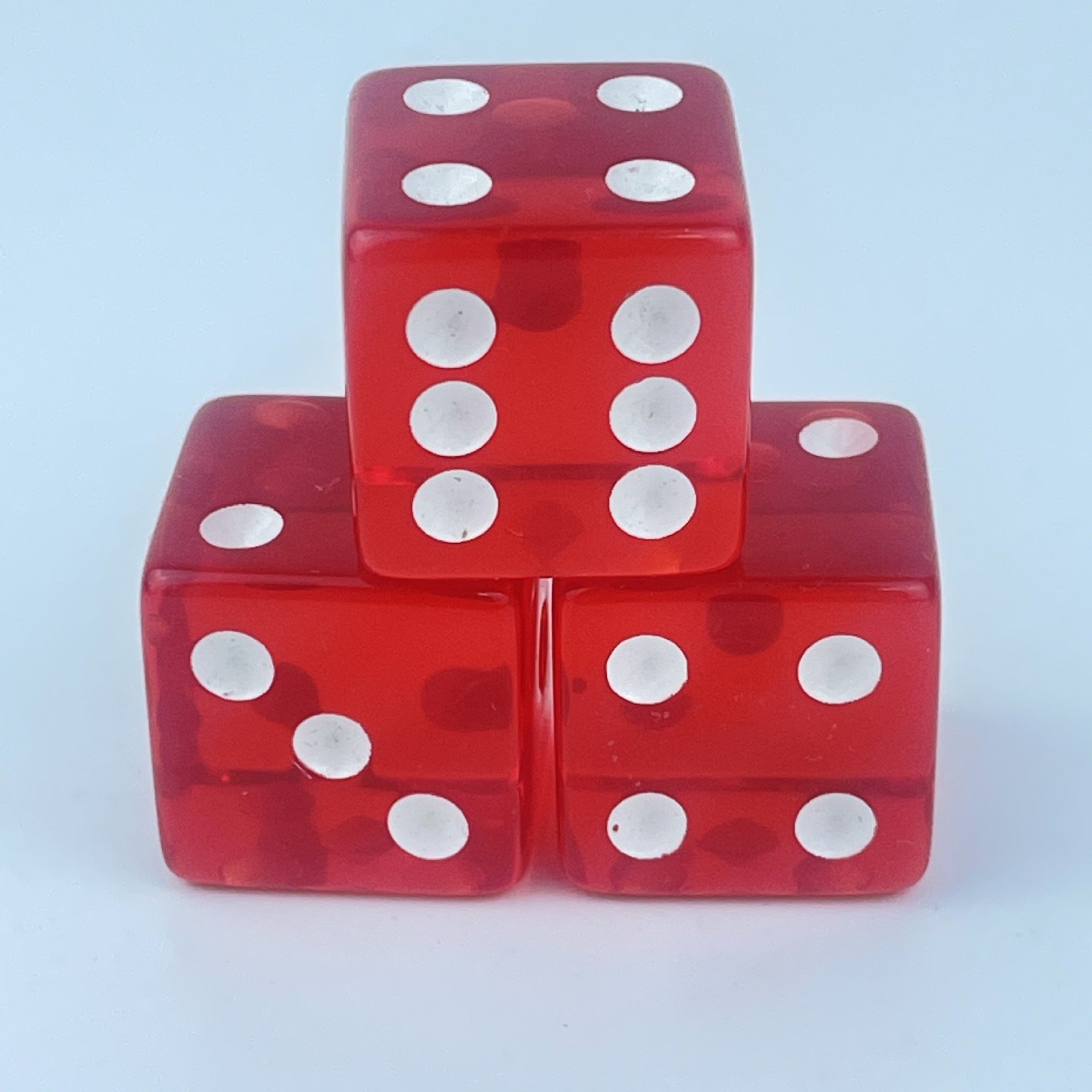 19mm clear transparent square corner crystal Regular pixel points plastic dice plastic piped dice block