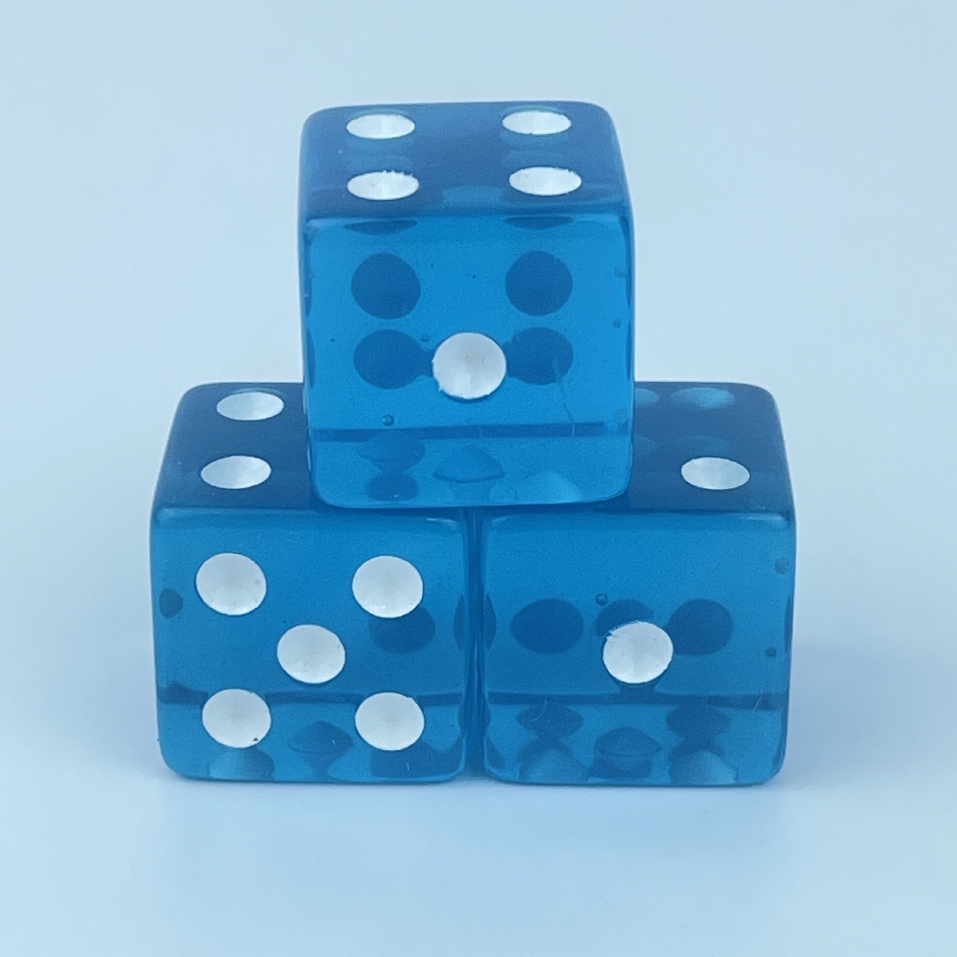 19mm clear transparent square corner crystal Regular pixel points plastic dice plastic piped dice block