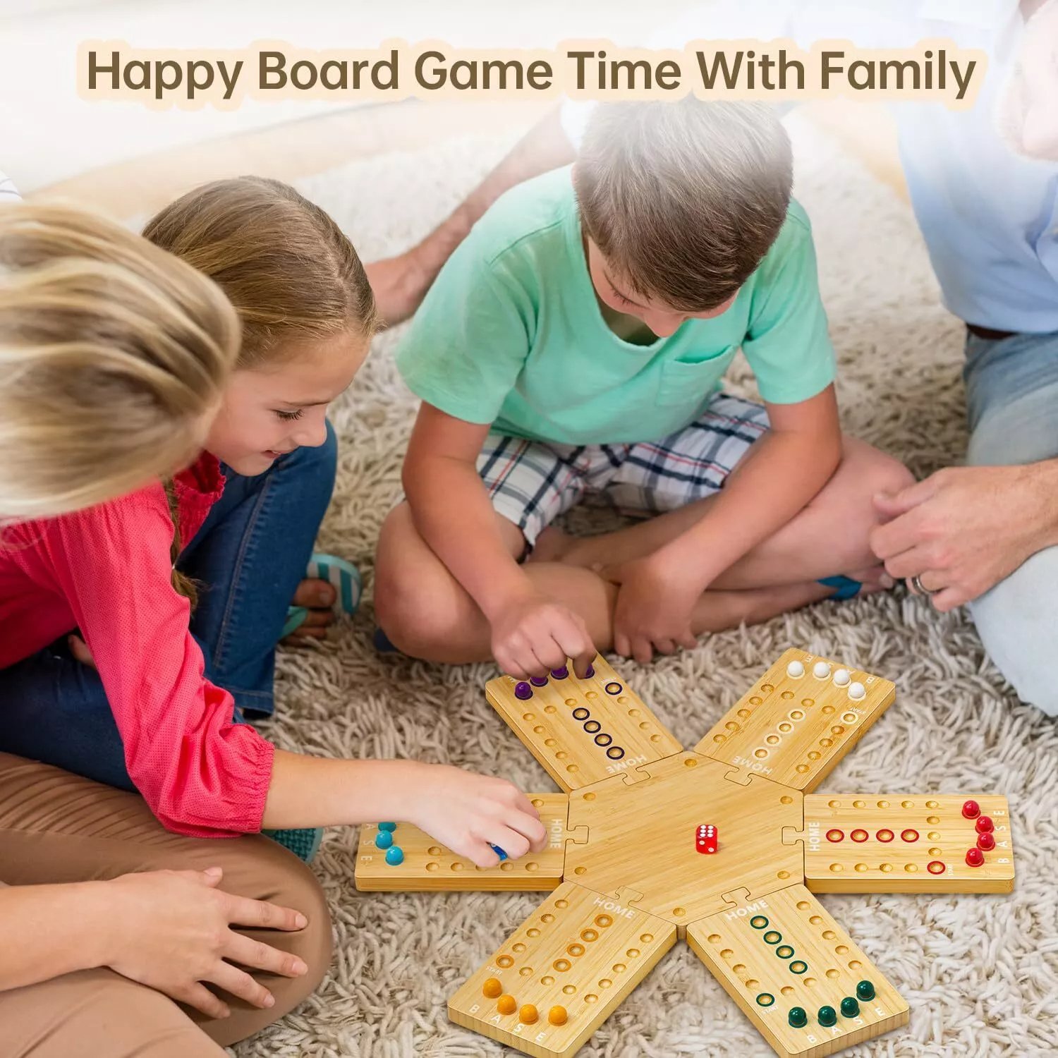 Custom Marble Board Game Wooden For 2-6 Adults Children Education Toys Portable Fast Track Board Game