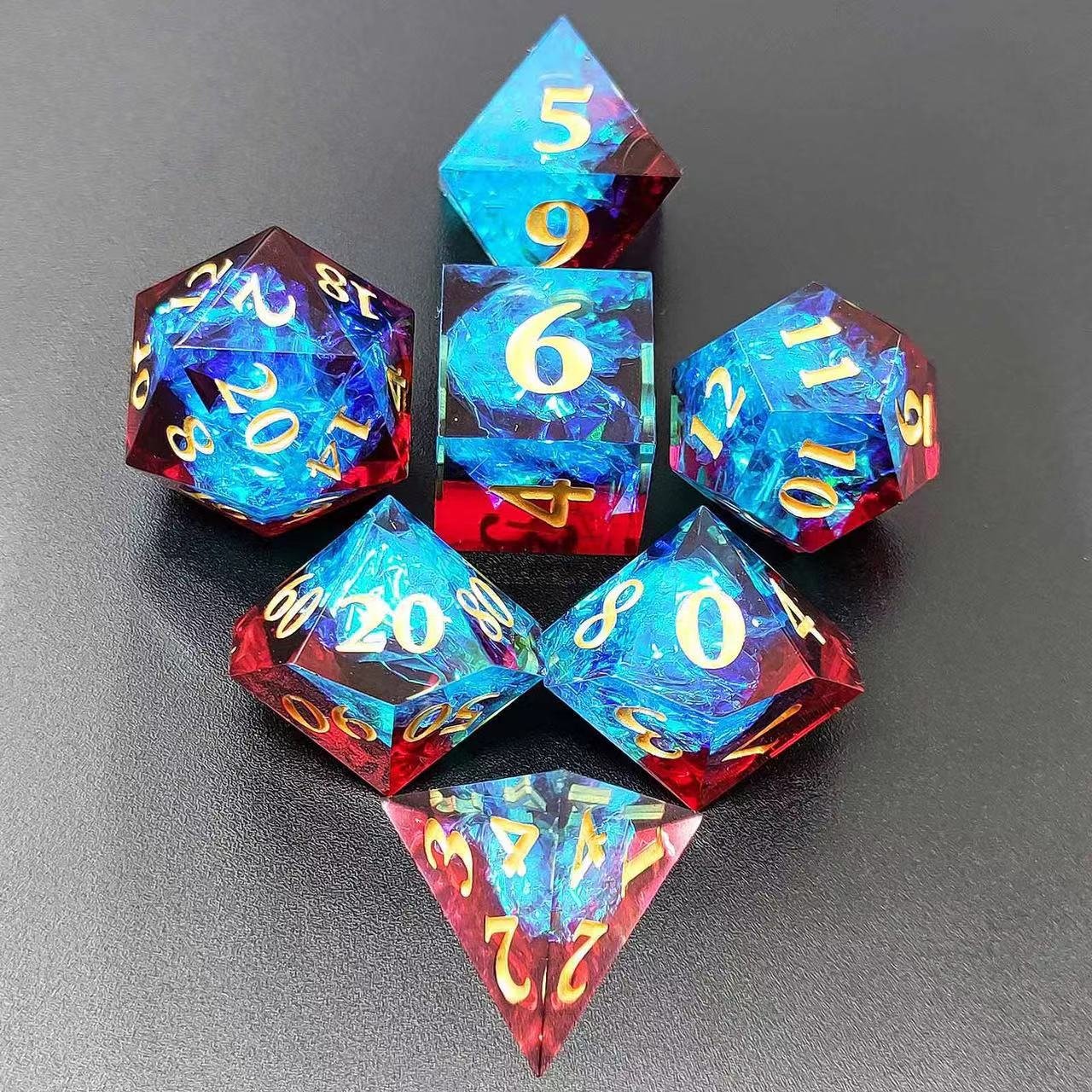 DND RPG Polyhedral Resin dice set D6 D20 Sharp Dungeon Adventure and role-playing board games are customizable
