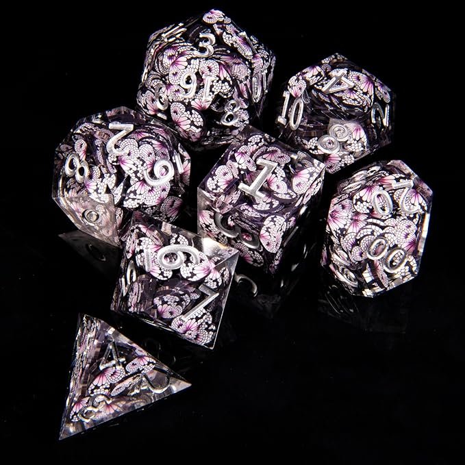 Resin DND Polyhedral Dice Set Dungeons and Dragons Gifts RPG Role Playing Games D&D Dice Pathfinder MTG