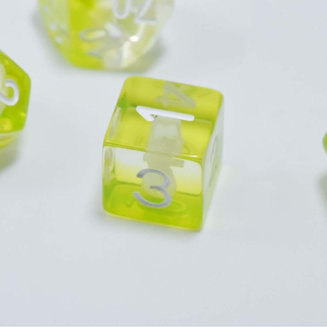 Wholesale Custom Light Green Dnd Dice Acrylic Mini Plastic D&d Dice Polyhedron D6 Dice