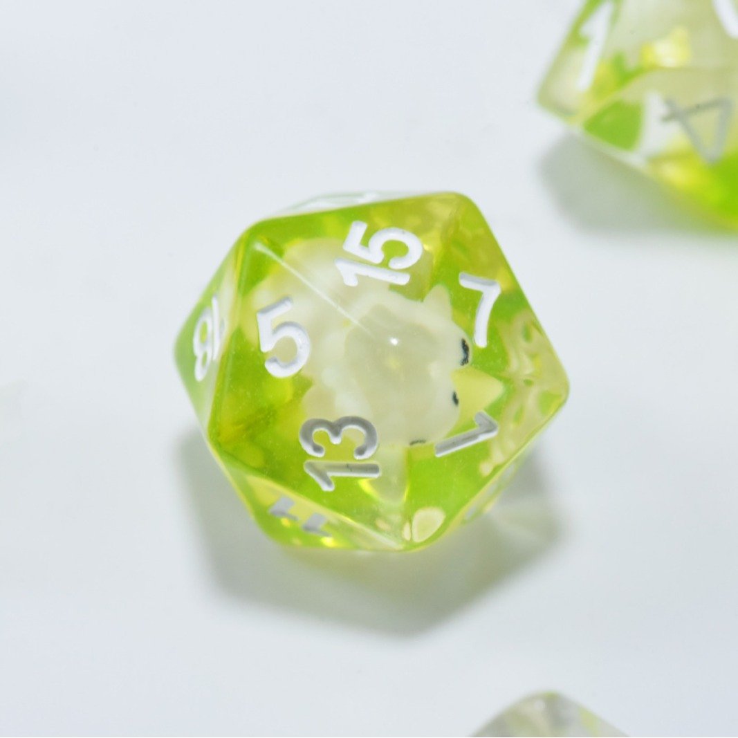 Wholesale Custom Light Green Dnd Dice Acrylic Mini Plastic D&d Dice Polyhedron D6 Dice