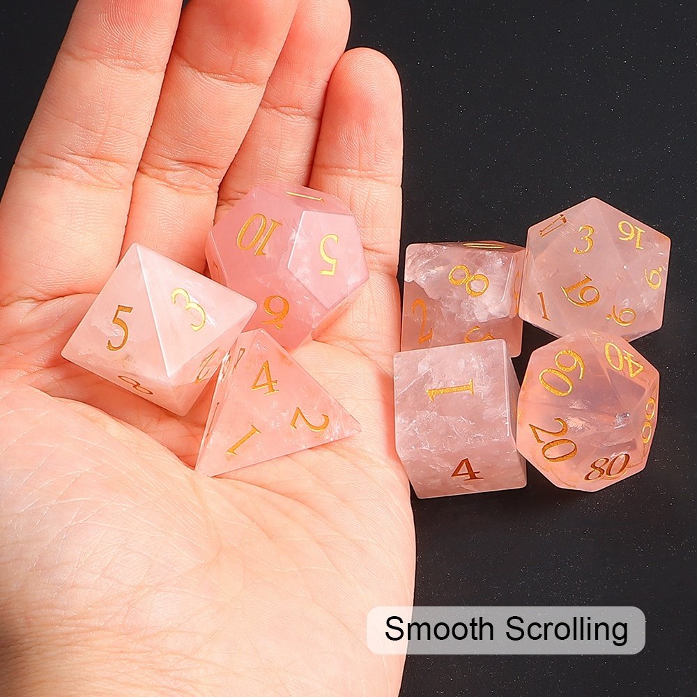 Talbetop Games Polyhedron Dice For Dragons And Dungeons Dice DND Natural Gemstone Stone RPG Dice Sets