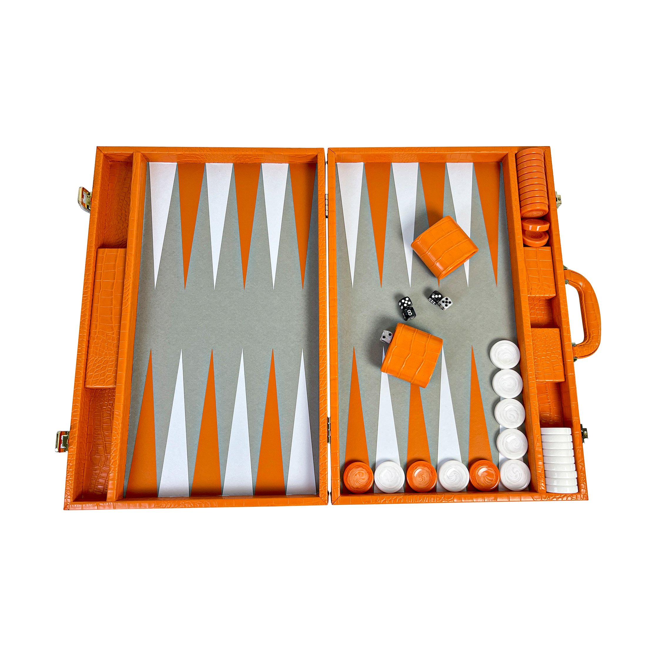 Personalized Custom Faux Leather Backgammon Set 3 in 1 chess checkers luxury Leather Backgammon