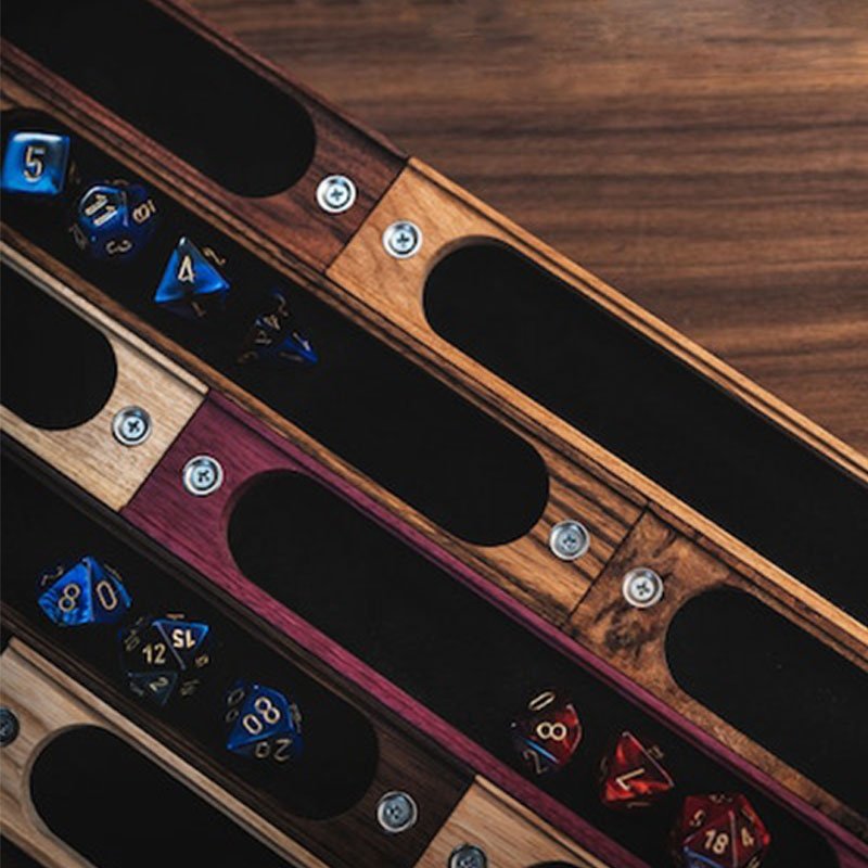 wooden custom dice rolling dungeons and dragons dice tower