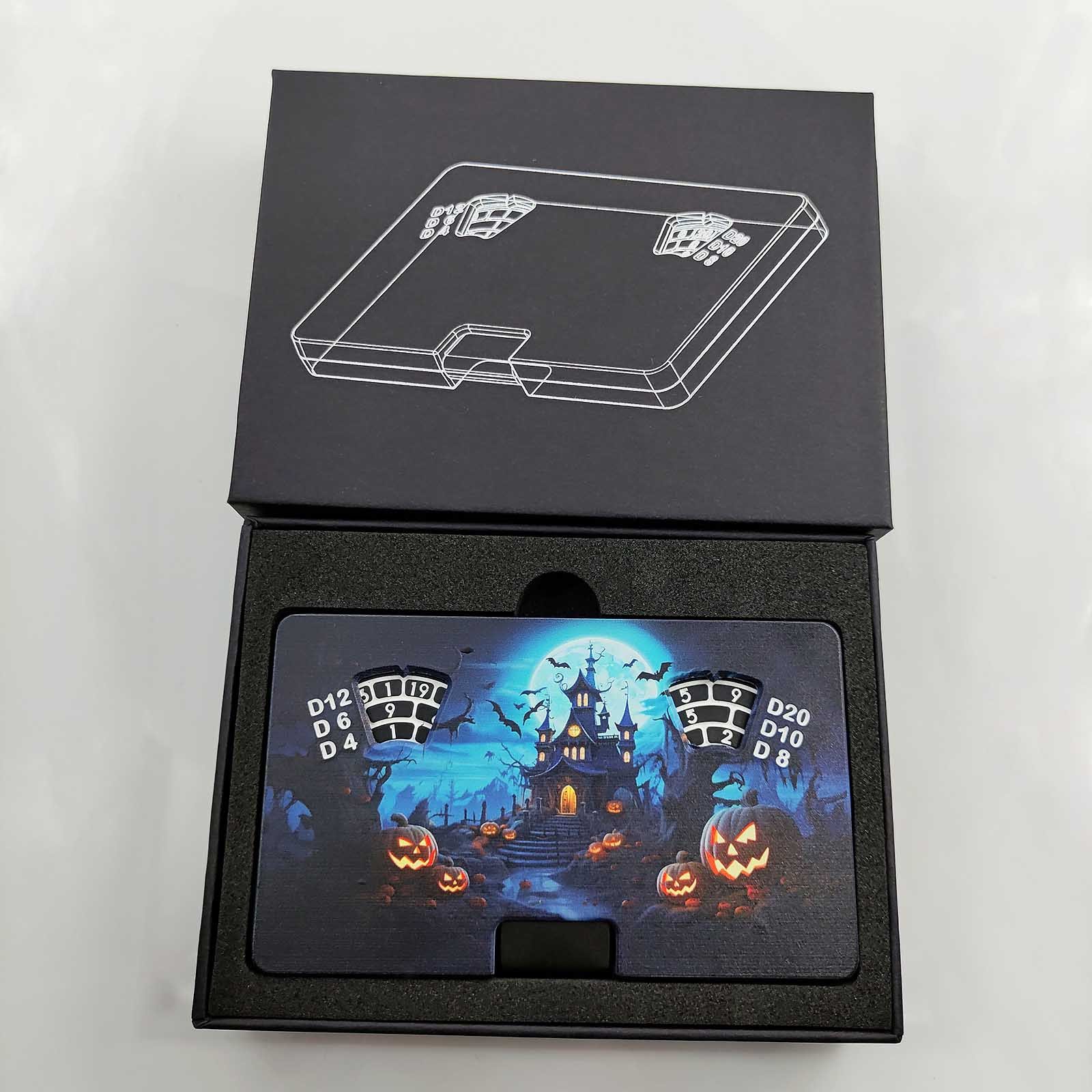MINI PLANET 7-in-1 Metal Card Roulette Dice For TRPG Dungeons Dragons Board Game DND Spinning Roulette Games Box Dice DND