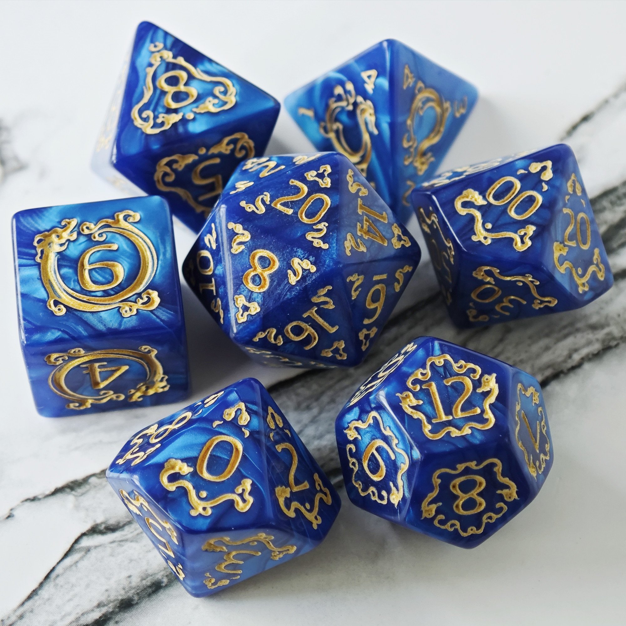 MINI PLANET DND Dice Set Polyhedral Dungeons and Dragons Acrylic Colored Dice Set For TRPG Wholesale Acrylic Plastic Dice Red