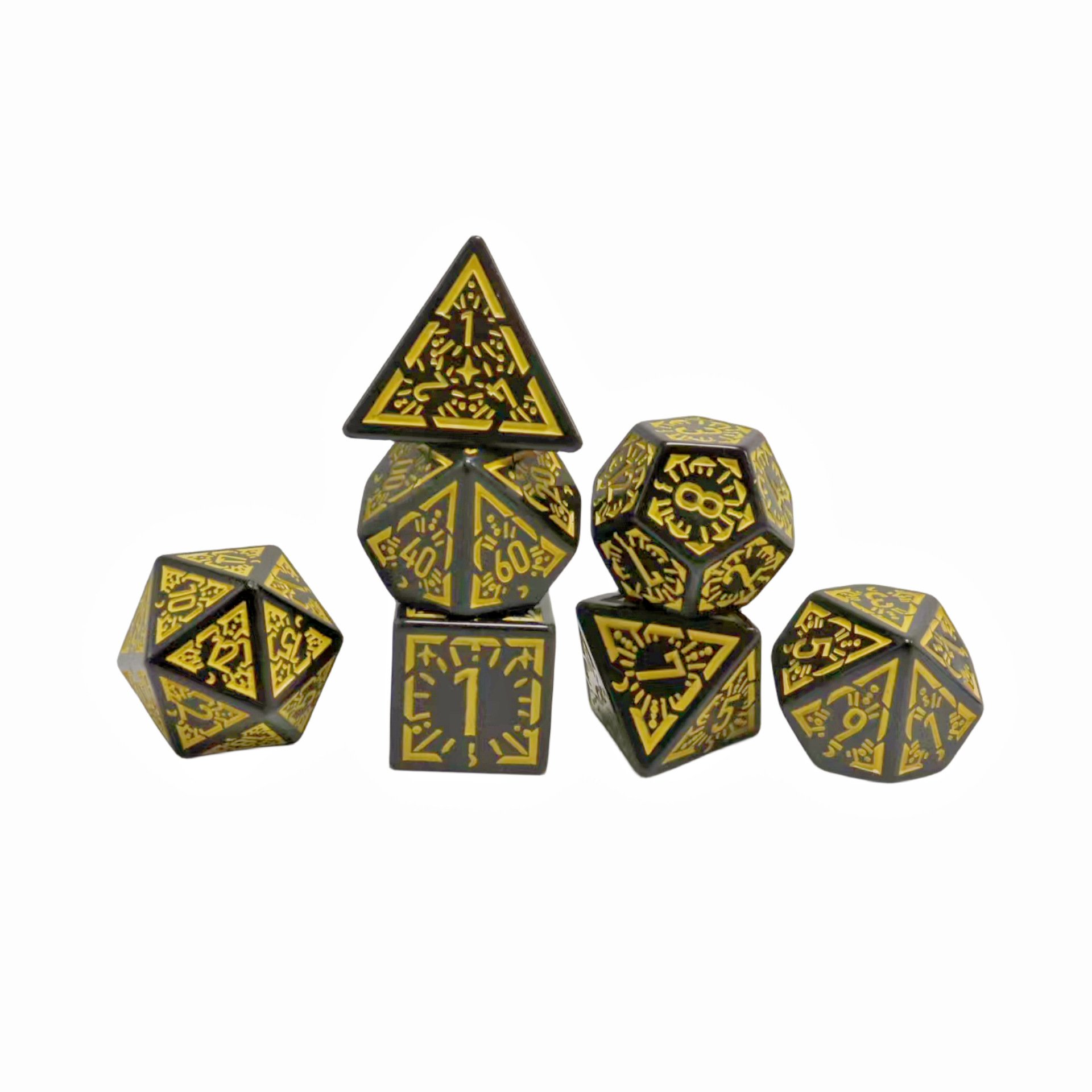 7PCS Plastic Cubes Mix 9 Colors DND RPG Dice Set For TRPG D4 D6 D8 D10 D12 D20