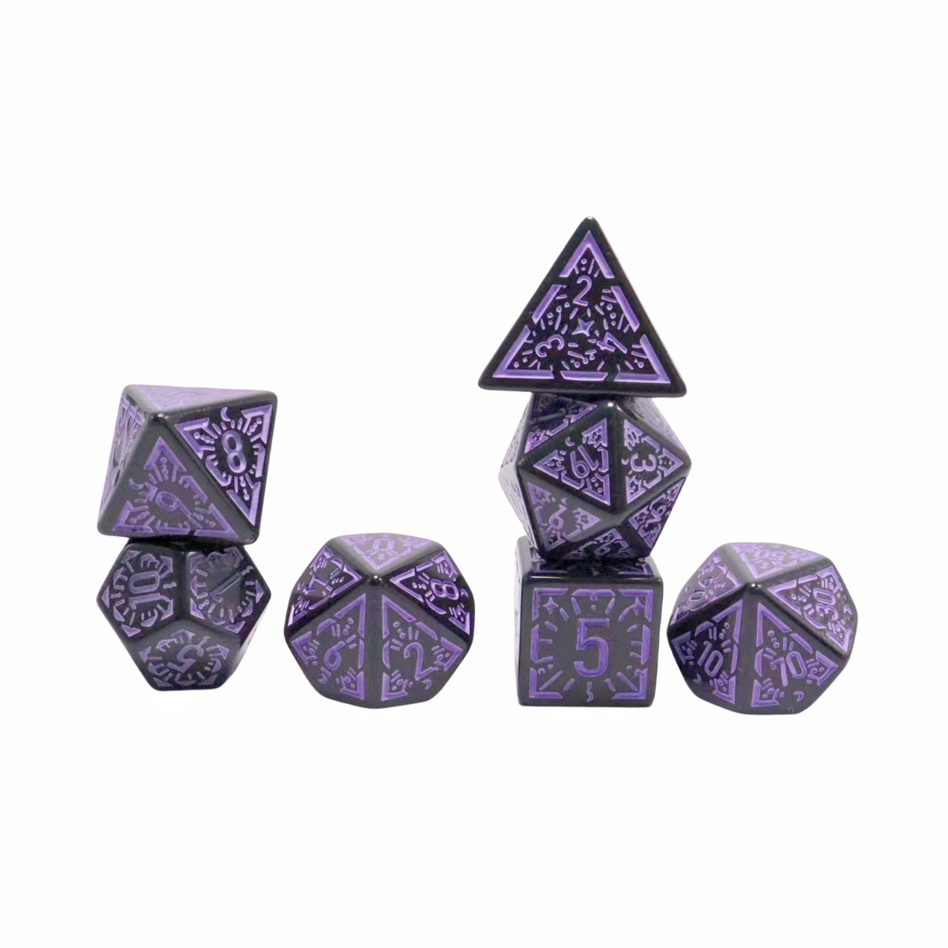 7PCS Plastic Cubes Mix 9 Colors DND RPG Dice Set For TRPG D4 D6 D8 D10 D12 D20