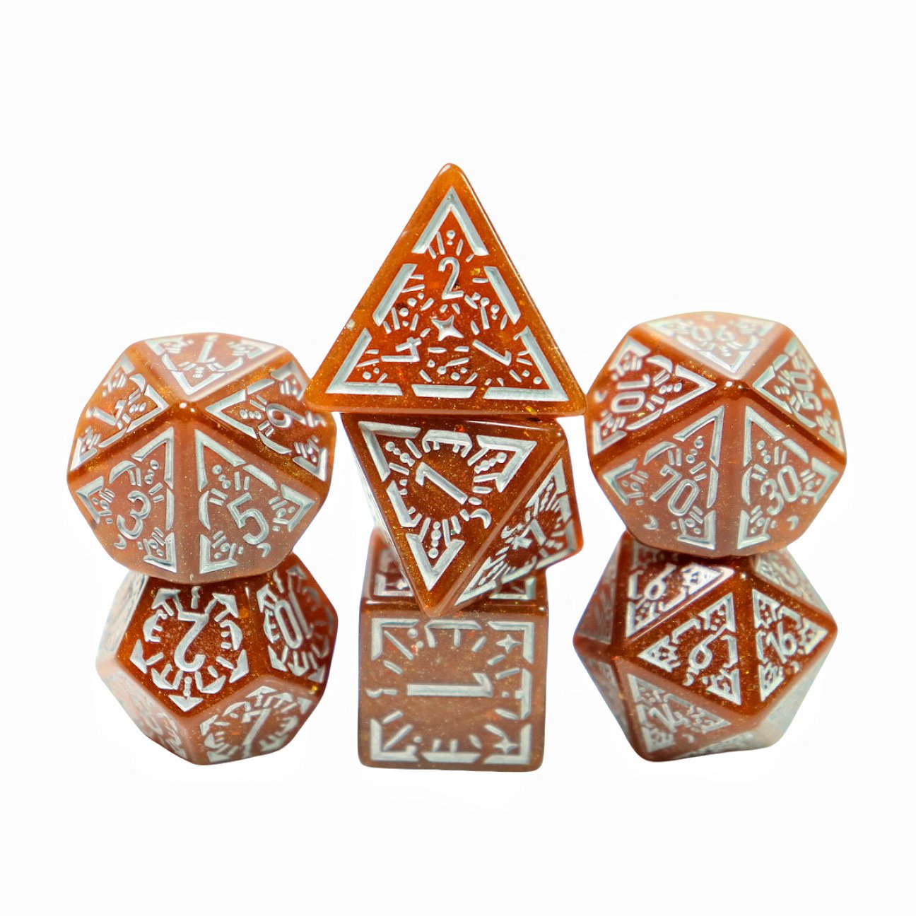 7PCS Plastic Cubes Mix 9 Colors DND RPG Dice Set For TRPG D4 D6 D8 D10 D12 D20