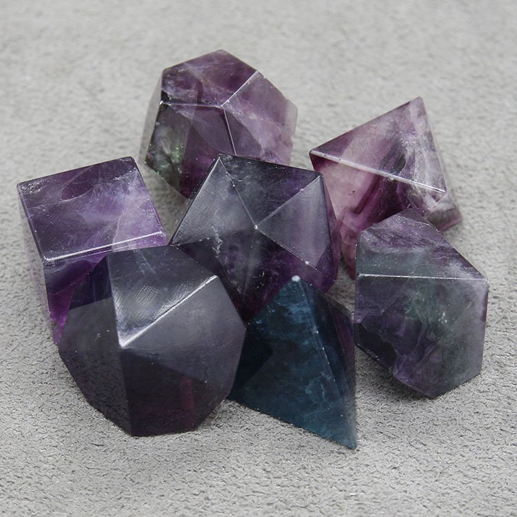 D&D Game Dice Blank Spiritual Natural Amethyst Stone Dice Polyhedron Bulk