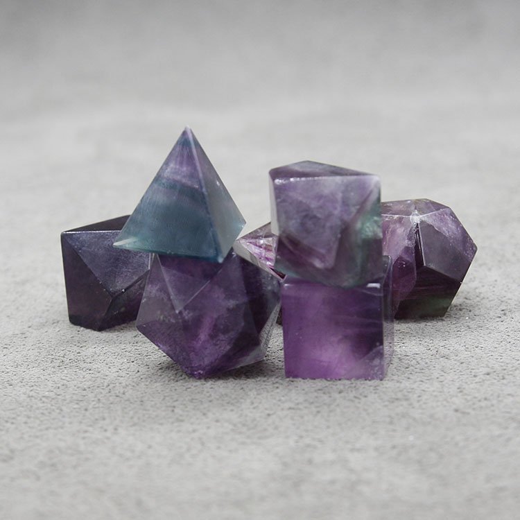 D&D Game Dice Blank Spiritual Natural Amethyst Stone Dice Polyhedron Bulk