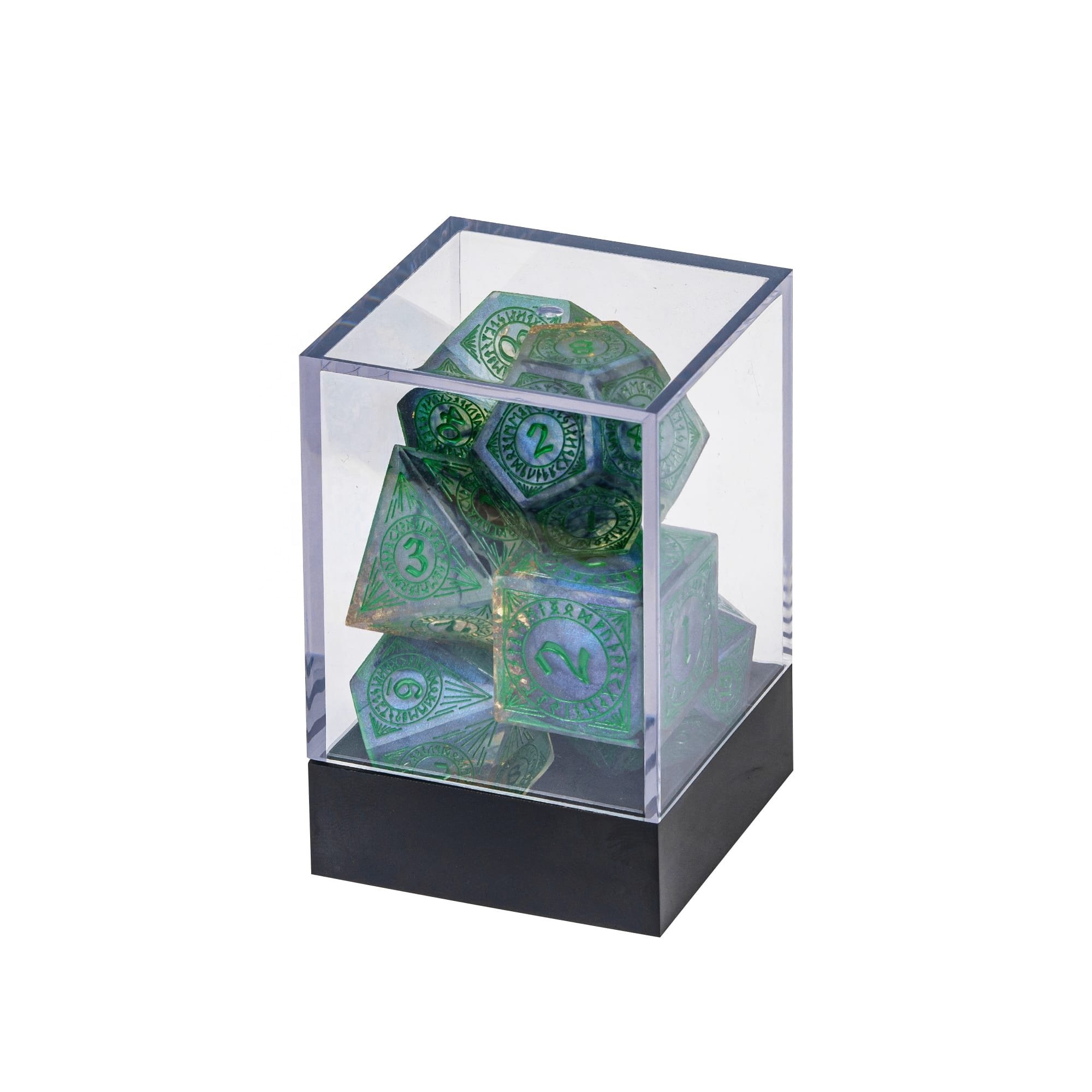 Udixi custom Polyhedron resin Sharp Edge dungeons and dragons dice rpg set Random casing board games dice