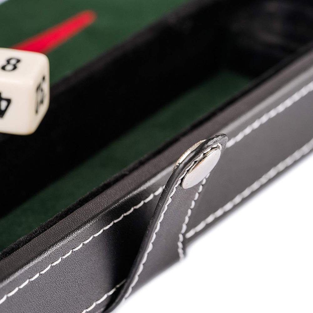 Classical Handmade Wood&Leather Backgammon Chess Board Game Set with logo printing