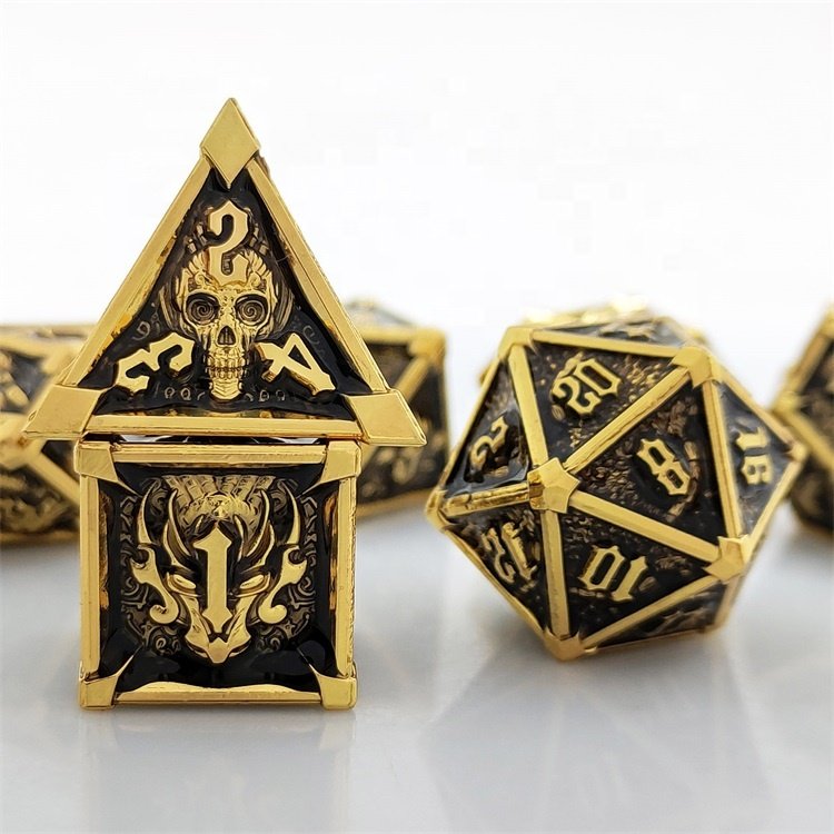 New Listing Unique Designs Polyhedral Metal d&d Dice Cheap Wholesale for DND Games