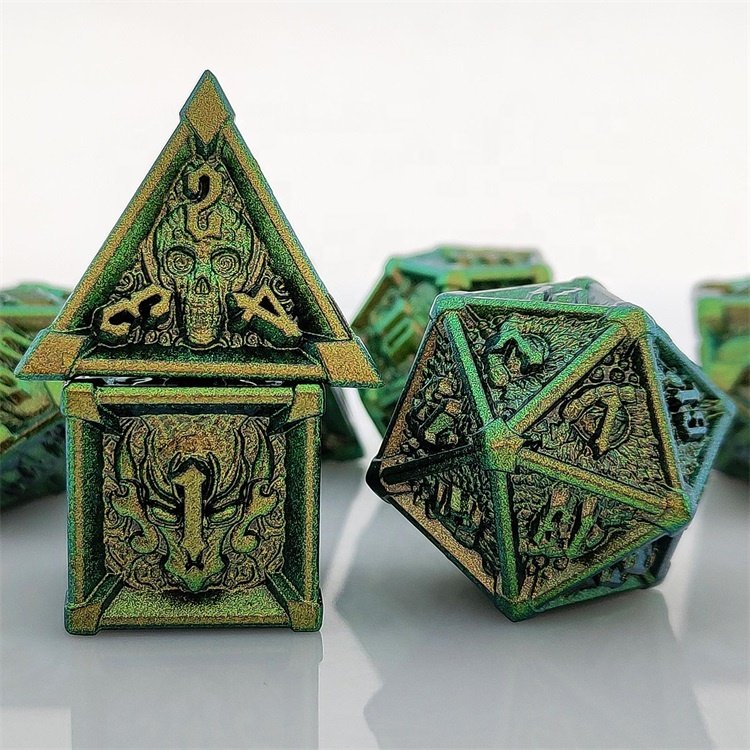 New Listing Unique Designs Polyhedral Metal d&d Dice Cheap Wholesale for DND Games
